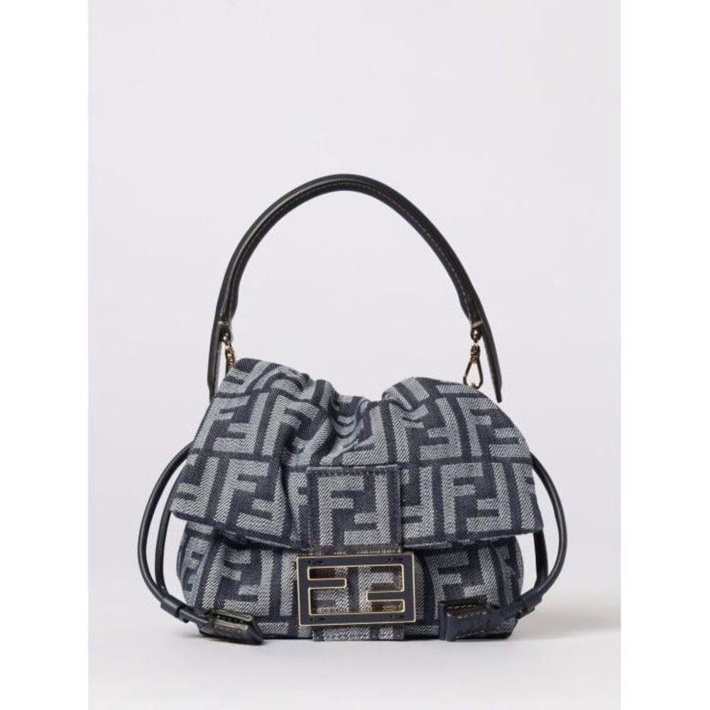 Small Denim Baguette Bag